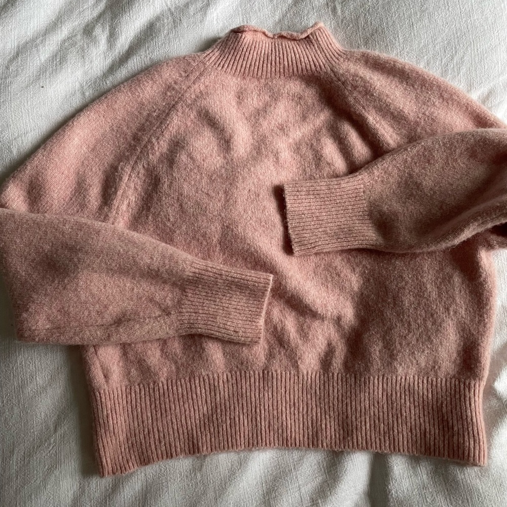 J Crew Mockneck Wool Blend Sweater